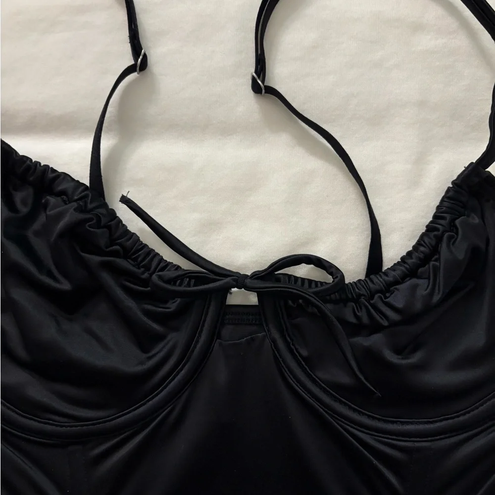 Hollister Black Corset Cropped Top - Picture 3 of 7